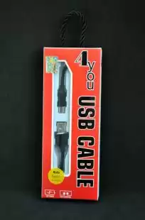 Usb-cable Type-C 4you Rido Fast Charge ( 2.1A, круглий, тканина, чорний, 2М )