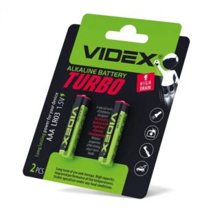Батарейка Videx Turbo LR03T AAA лужна (2 на блістері, 40 в упак.)