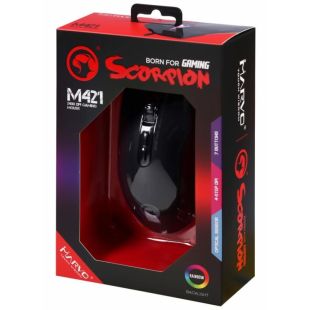 Мышь проводная MARVO M421 (игровая, Led) Black