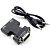 Конвертер HDMI-VGA (тато) + кабель AUX (тех.пак.) Black