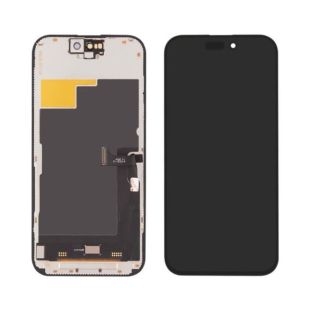 LCD iPhone 15 Pro з чорним тачскрином + дисплейна рамка 120hz (без помилки) ZY-IN CELL FHD (M) 