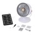 Вентилятор FAN SOLAR PANEL S33-1 2в1(настол/настенный,АКБ,5 скоростей,солнечная панель,Type-C) White