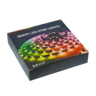 LED стрічка USB RGB 5V, IP 20, 5м, з Bluetooth, на самоклейці (М) - Ціна Тижня!
