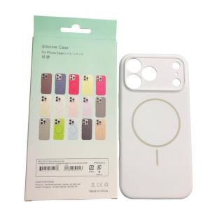 Чохол iPhone 17ProMax/18ProMax Silicon BEATS with MagSafe №4 Snow