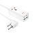 Подовжувач мережевий HOCO AC10A PD65W (2USB/2Type-C/1xSocket) White