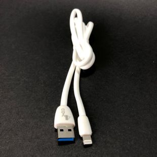 Usb-cable iPhone 5 4you Merla (2A, silicon, білий, преміум упаковки)