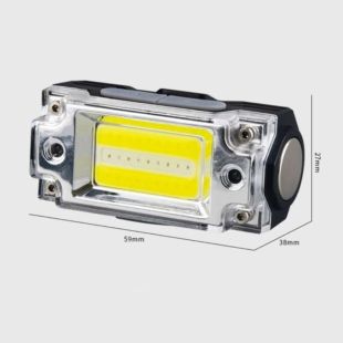 Фонарик налобный LED T133  COB, 200 1m,АКБ  встроенный 700 mAh, Type-C, 5 режимов,black (М)