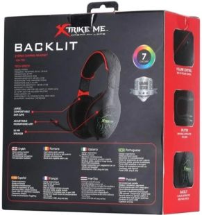 Гарнитура XTRIKE ME GH-710 (микрофон, мониторы,LED) Black/red