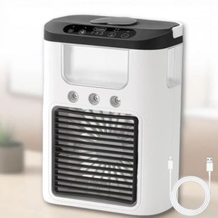 Вентилятор AIR COOLER FAN K918 (водне охолодження, зволожувач, підсвічування,3 режима,таймер,від мережі)