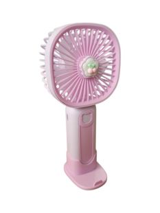 Вентилятор ручний HANDHELD FAN H137-12 Pink (підставка для телефону, 3 режими, Type-C)