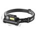 Фонарик налобный LED T123 XPE + COB, 150 1m, встроеный АКБ 1000 mAh,Type-C,6 режимов,black (М)