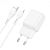 МЗП-USB HOCO C96A 2.1A 1 Usb + кабель iPhone 5 ( блістер ) White