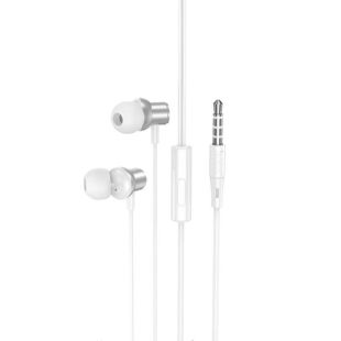 Гарнитура HOCO M110 (микрофон,круглый шнур) Silver