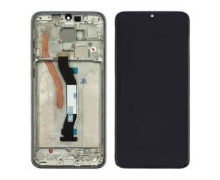 LCD Xiaomi Redmi Note 8Pro с черным тачскрином + серебристая корпусная рамка (M) 
