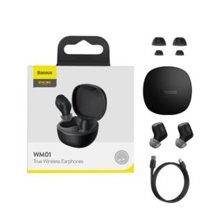Bluetooth-гарнітура Baseus Encok True Wireless Earphones WM01 NGTW240001 Black
