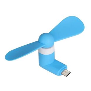 Ветилятор мобільний MicroUSB Blue (М)