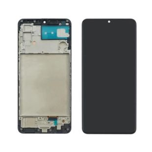 LCD Samsung M22/M225 Galaxy с черным тачскрином + дисплейная рамка OLED (М) 