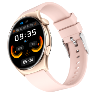 Годинник Smart Watch 4you SPACE (1.43 AMOLED Дзвінки, ліхтарик, aluminum,12мес гар) CORAL PINK - Новинка!