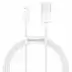 Usb-cable iPhone 5 Baseus Superior Series CALYS-A02 2.4A 1m (круглий шнур) White