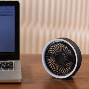 Вентилятор настільний GXQC N601 LED підсвічування, АКБ 1200 mАh Black(M) - Ціна Тижня!