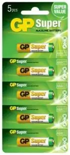 Батарейка GP 24A-2UR5 Super Alkaline LR03, AAA (5 в блістері, 60 в упаковці) 