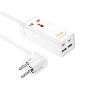 Удлинитель сетевой HOCO AC10A PD65W (2USB/2Type-C/1xSocket) White