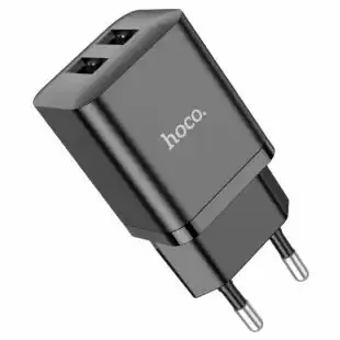 МЗП-USB HOCO N25 2.1A 2 Usb Black