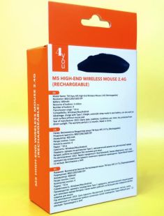 Мышь беспроводная 4you M5 black (АКБ, 2.4G+BT, Type C, 6кн, 12мес гарантия )