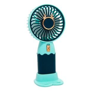 Вентилятор ручний Hello Sumer NO.121 (mini, АКБ, підставка, 1 режим) Green