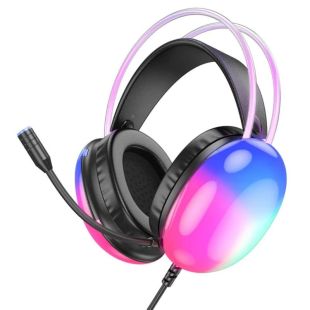 Гарнитура HOCO W109 (микрофон,LED) (Мониторы) Black