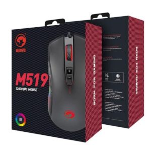 Мышь проводная MARVO M519 (игровая, Led) Black