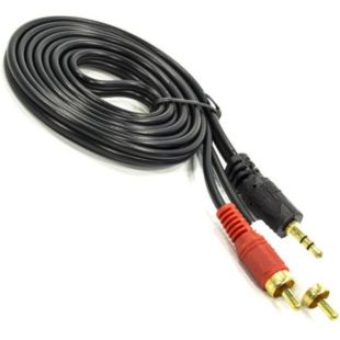 Кабель 3.5mm папа/2RCA папа 3m черный
