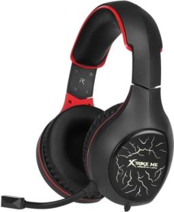 Гарнитура XTRIKE ME GH-710 (микрофон, мониторы,LED) Black/red