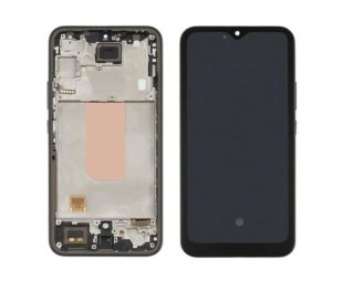LCD Samsung A34/A346 (2023) с черным тачскрином + черная корпусная рамка ШИРОКАЯ РАМКА OLED (M)