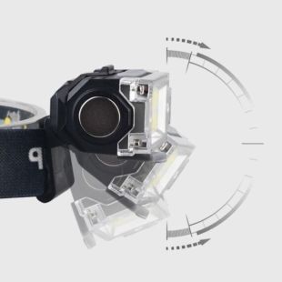 Фонарик налобный LED T133  COB, 200 1m,АКБ  встроенный 700 mAh, Type-C, 5 режимов,black (М)