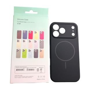 Чохол iPhone 17ProMax/18ProMax Silicon BEATS with MagSafe №7 Midnight Black