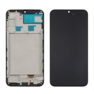 LCD Samsung A24/A245 (2023) із чорним тачскрином + корпусна рамка OLED FULL SIZE (М)