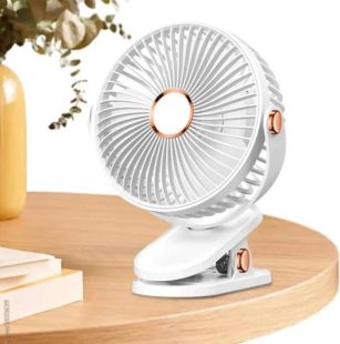 Вентилятор настольный CLAMP FAN MST-A2 White(на прищепке,АКБ,3 режима,5 скоростей,360°,Type-C)
