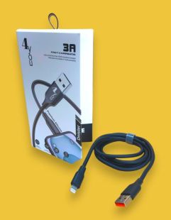 Usb-cable iPhone 5 4you Dnister black (2.4A, Silicon Perfect, 1.5m) - Новая упаковка!