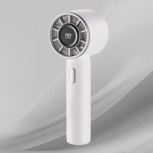 Вентилятор портативний беспроводной ZYGS-2504 white. АКБ, LED подсветка (M) 