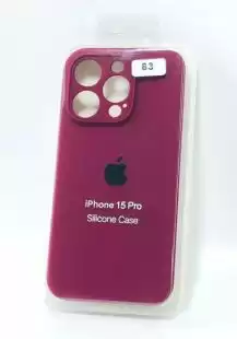 Чохол iPhone 15Pro Silicon Case original FULL Camera №63 burgundy (4you)