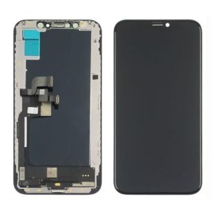 LCD iPhone XS с черным тачскрином + дисплейная рамка ORIGINAL (переклееное стекло) (M) 