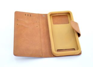 Чехол-книжка 4you Canvas 4"- 4,4" orange/brown универсальная ТОП Продаж! "Акционная цена"
