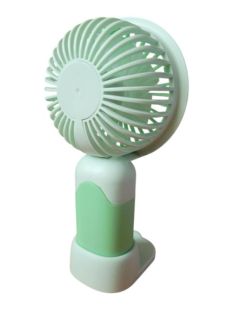 Вентилятор ручний MINI FAN SD-300 (підставка, 3 режими) Green