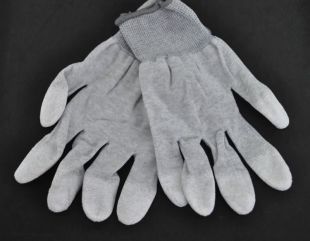 Перчатки антистатические AIDA с полиуретановой поверхностью на пальцах (комплект 2 шт) (M)