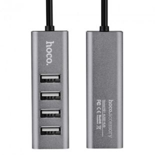 Hub HOCO HB1 4 порта Grey (USB2.0)