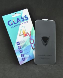 Захисне скло iPhone 13ProMax / iPhone 14Plus Golden Armor Privacy Black 4you
