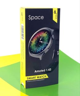 Годинник Smart Watch 4you SPACE (1.43 AMOLED, Дзвінки, ліхтарик, aluminum,12мес гар) DARK - Новинка!