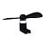 Вентилятор мобильный MicroUSB Black (М)