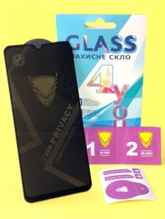 Защитное стекло Xiaomi Redmi 9A / Redmi 9C / Redmi 10A / Redmi A1 Golden Armor Privacy Black 4you